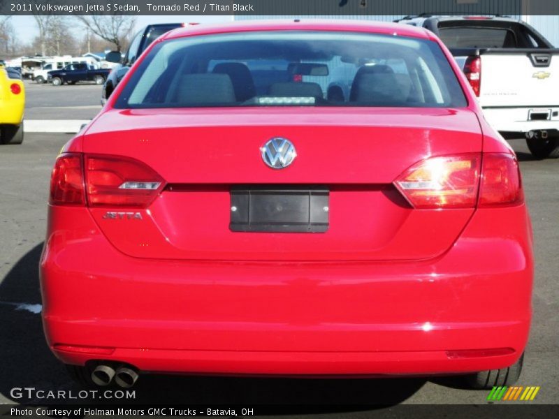 Tornado Red / Titan Black 2011 Volkswagen Jetta S Sedan
