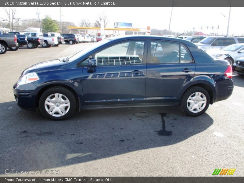 Blue Onyx Metallic / Charcoal 2010 Nissan Versa 1.8 S Sedan