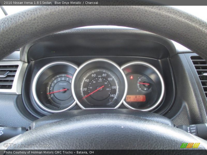 Blue Onyx Metallic / Charcoal 2010 Nissan Versa 1.8 S Sedan