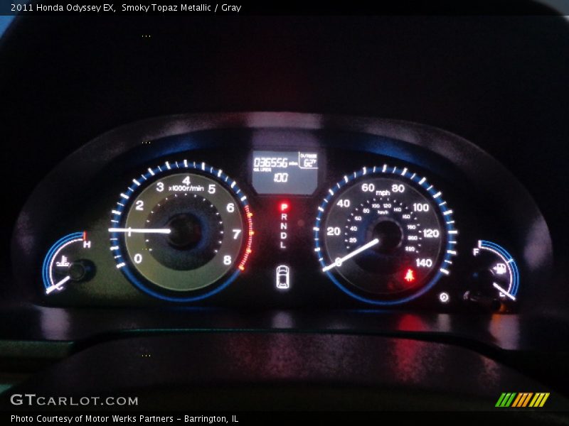 Smoky Topaz Metallic / Gray 2011 Honda Odyssey EX