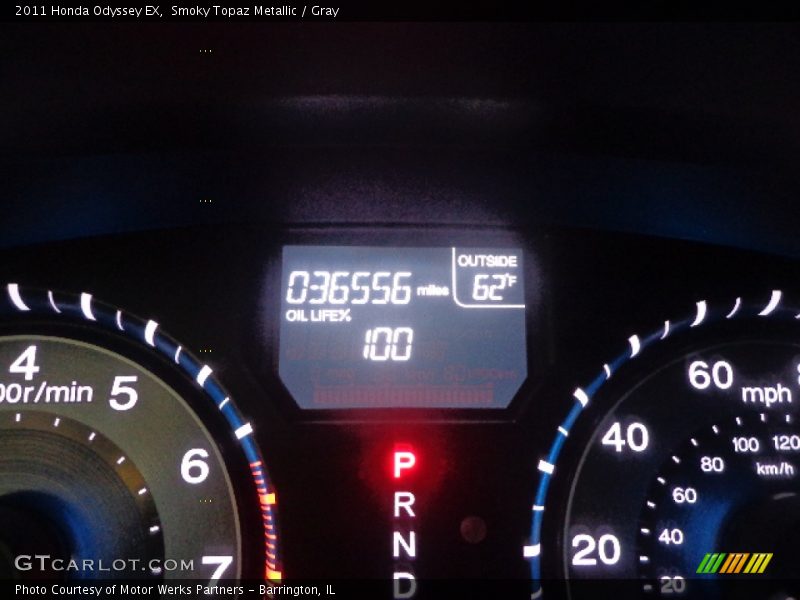 Smoky Topaz Metallic / Gray 2011 Honda Odyssey EX