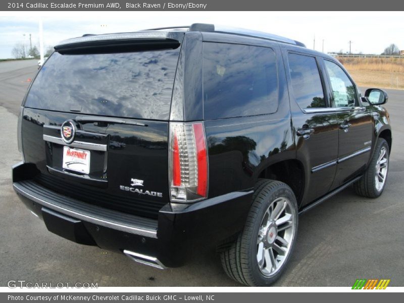 Black Raven / Ebony/Ebony 2014 Cadillac Escalade Premium AWD