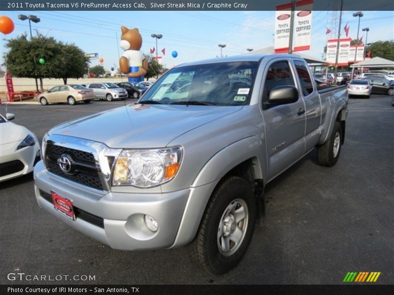 Silver Streak Mica / Graphite Gray 2011 Toyota Tacoma V6 PreRunner Access Cab