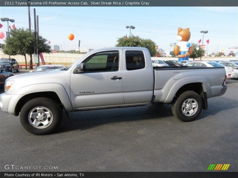Silver Streak Mica / Graphite Gray 2011 Toyota Tacoma V6 PreRunner Access Cab