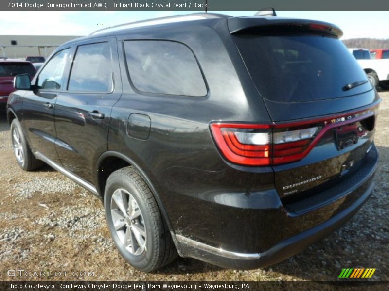 Brilliant Black Crystal Pearl / Black 2014 Dodge Durango Limited AWD