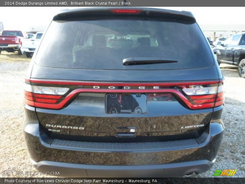 Brilliant Black Crystal Pearl / Black 2014 Dodge Durango Limited AWD