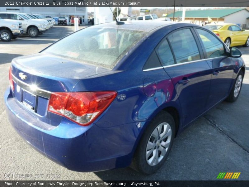 Blue Topaz Metallic / Jet Black/Medium Titanium 2012 Chevrolet Cruze LS