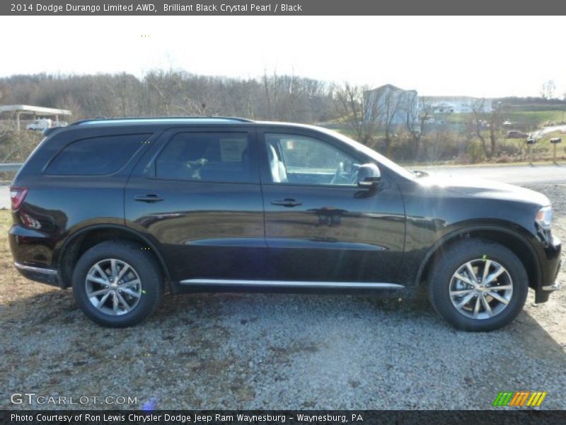 Brilliant Black Crystal Pearl / Black 2014 Dodge Durango Limited AWD