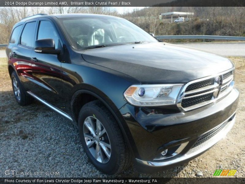 Brilliant Black Crystal Pearl / Black 2014 Dodge Durango Limited AWD