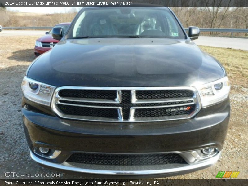 Brilliant Black Crystal Pearl / Black 2014 Dodge Durango Limited AWD