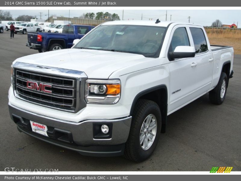 Summit White / Jet Black 2014 GMC Sierra 1500 SLE Crew Cab