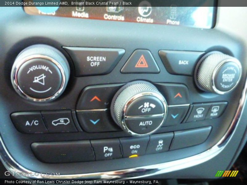 Brilliant Black Crystal Pearl / Black 2014 Dodge Durango Limited AWD