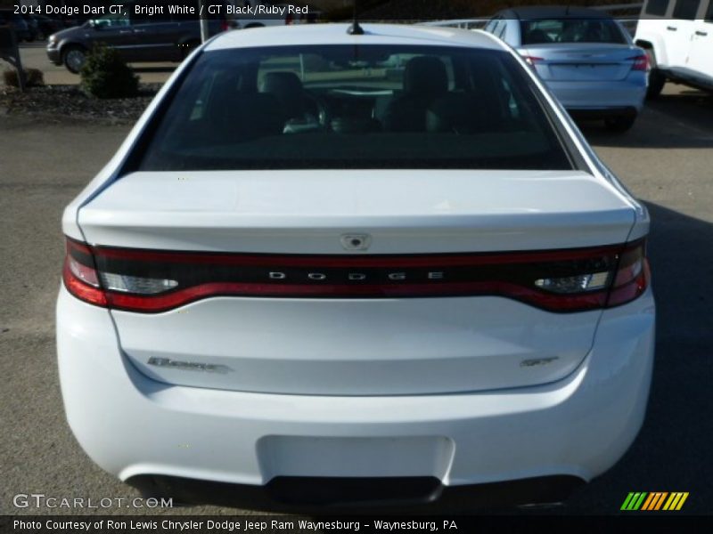 Bright White / GT Black/Ruby Red 2014 Dodge Dart GT