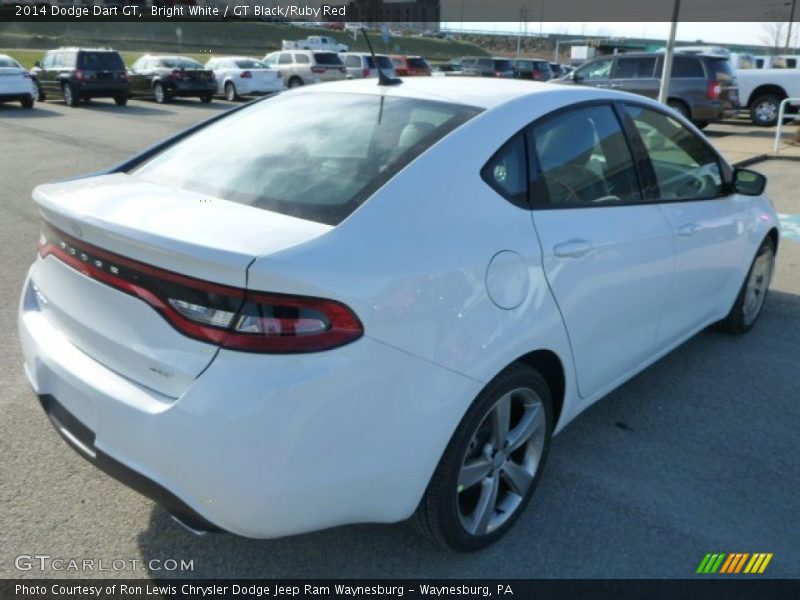 Bright White / GT Black/Ruby Red 2014 Dodge Dart GT