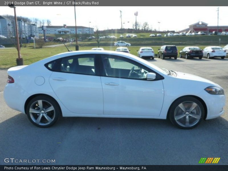 Bright White / GT Black/Ruby Red 2014 Dodge Dart GT