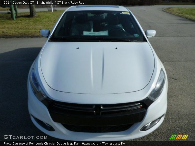Bright White / GT Black/Ruby Red 2014 Dodge Dart GT