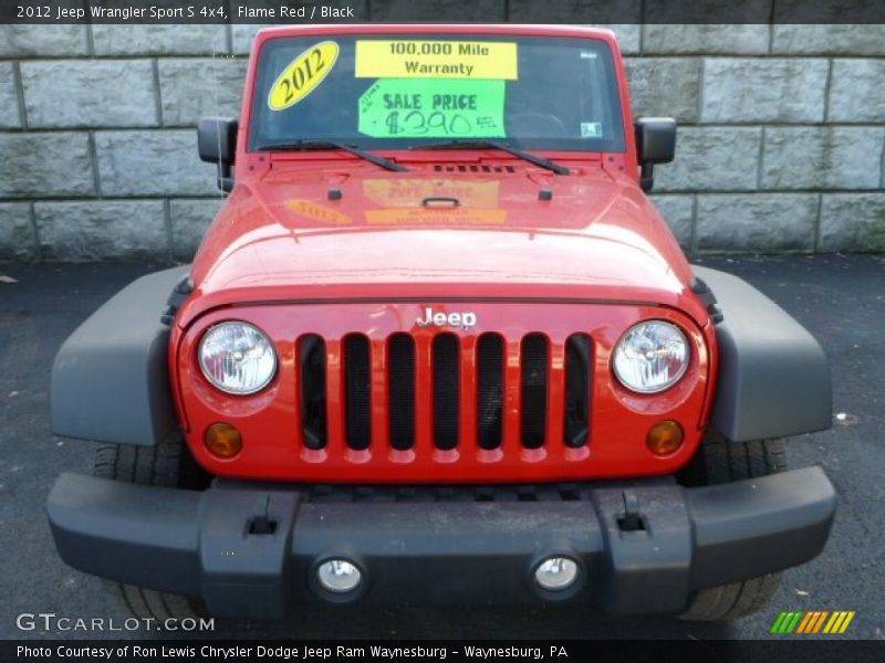 Flame Red / Black 2012 Jeep Wrangler Sport S 4x4