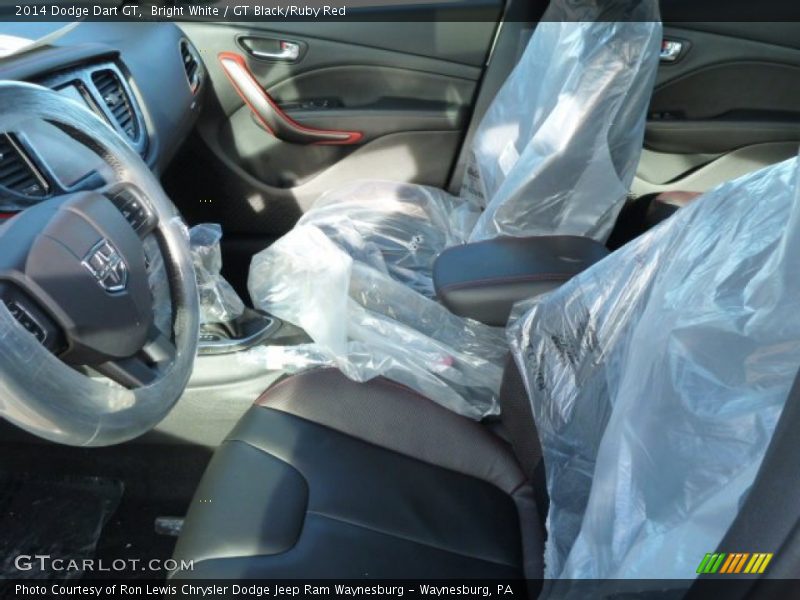 Bright White / GT Black/Ruby Red 2014 Dodge Dart GT