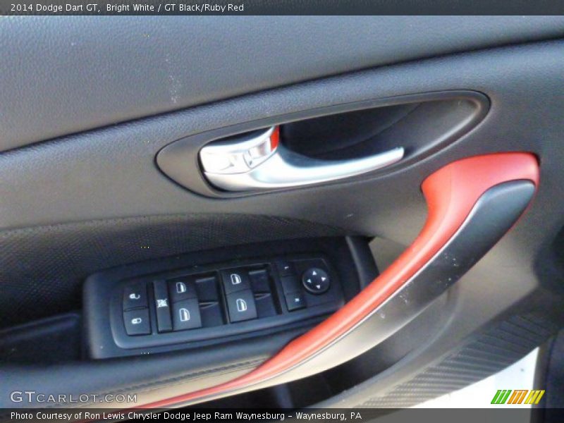 Bright White / GT Black/Ruby Red 2014 Dodge Dart GT