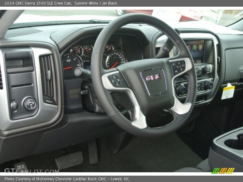 Summit White / Jet Black 2014 GMC Sierra 1500 SLE Crew Cab