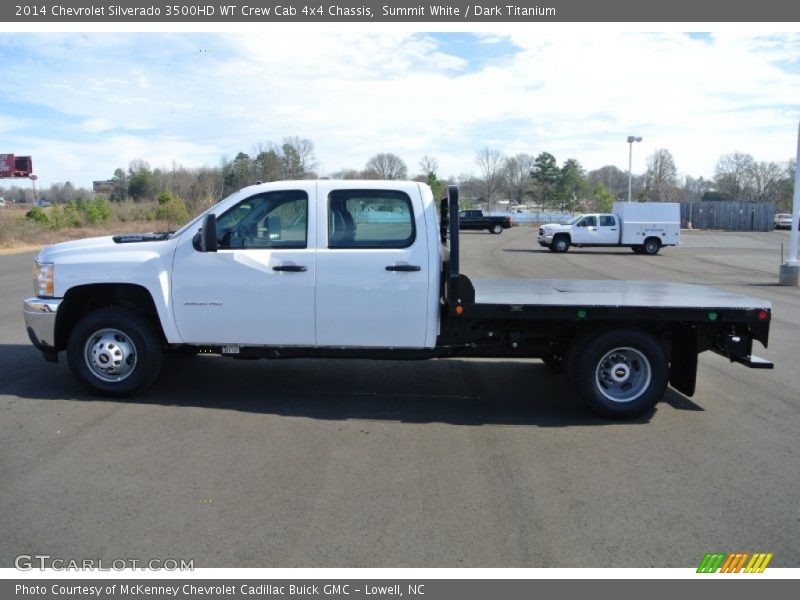 Summit White / Dark Titanium 2014 Chevrolet Silverado 3500HD WT Crew Cab 4x4 Chassis