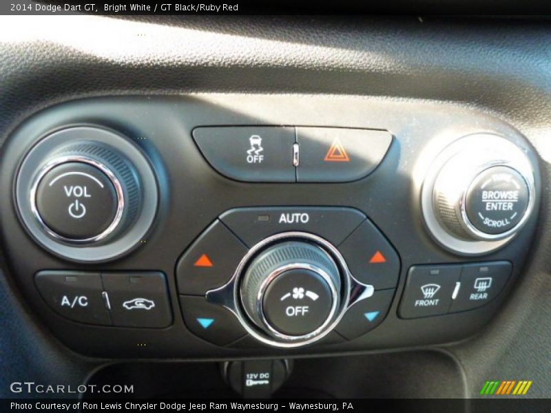 Bright White / GT Black/Ruby Red 2014 Dodge Dart GT