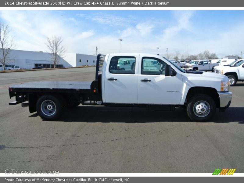 Summit White / Dark Titanium 2014 Chevrolet Silverado 3500HD WT Crew Cab 4x4 Chassis