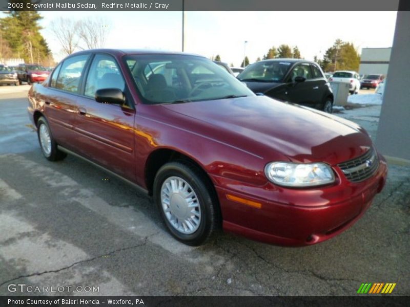 Redfire Metallic / Gray 2003 Chevrolet Malibu Sedan