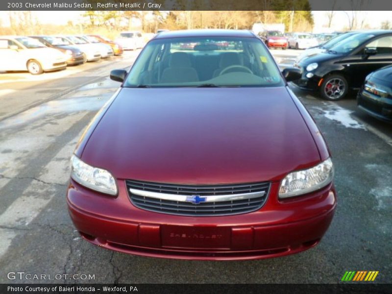 Redfire Metallic / Gray 2003 Chevrolet Malibu Sedan