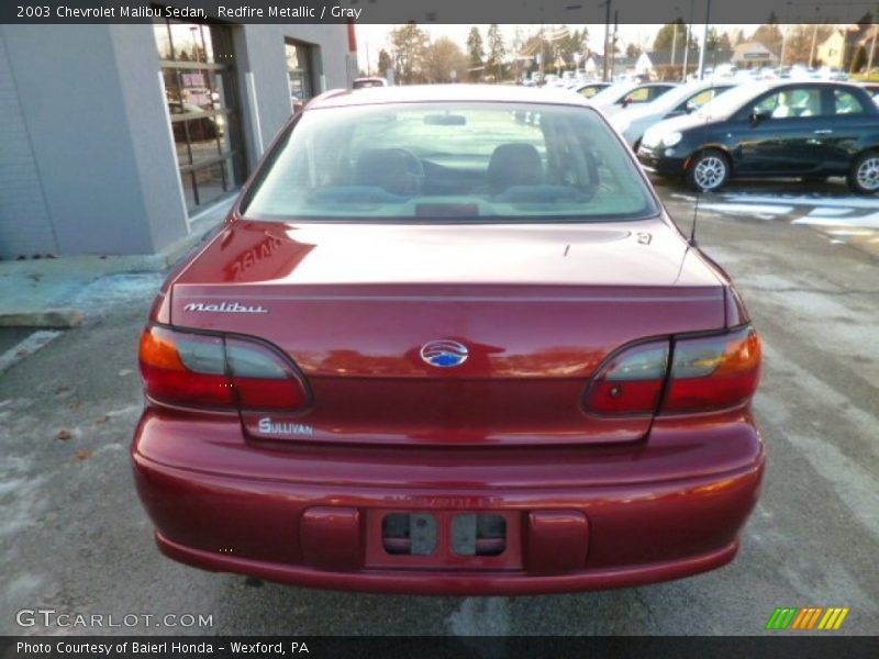 Redfire Metallic / Gray 2003 Chevrolet Malibu Sedan