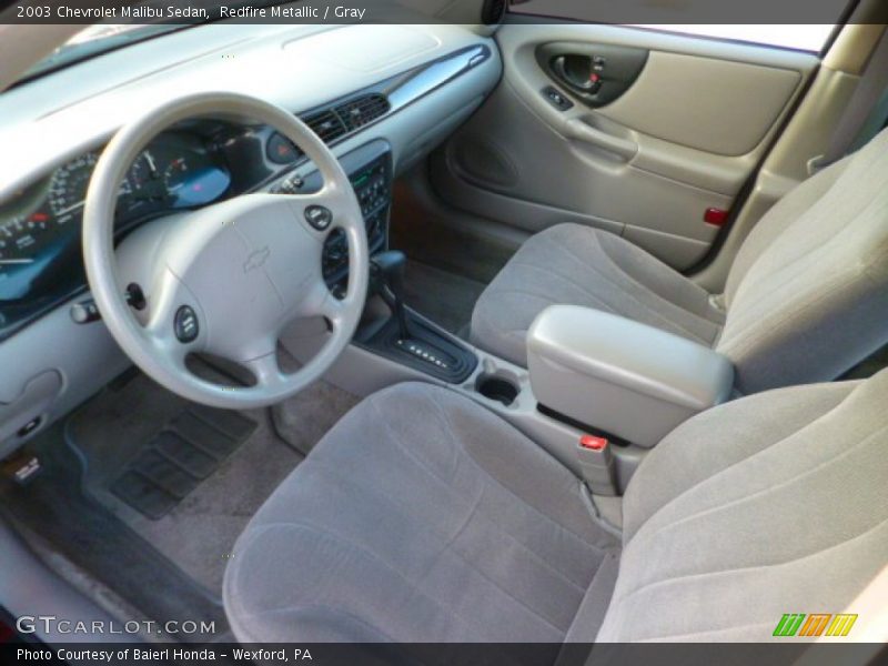 Redfire Metallic / Gray 2003 Chevrolet Malibu Sedan