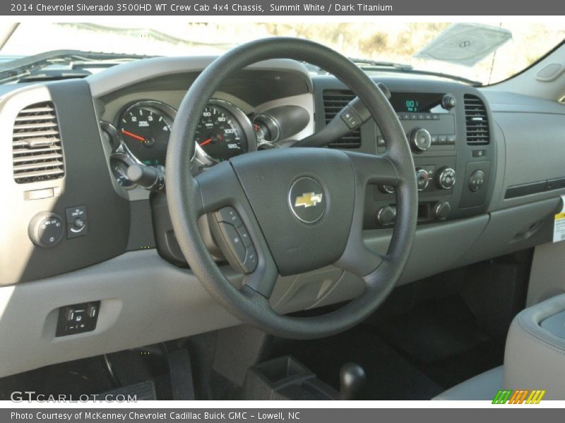 Summit White / Dark Titanium 2014 Chevrolet Silverado 3500HD WT Crew Cab 4x4 Chassis