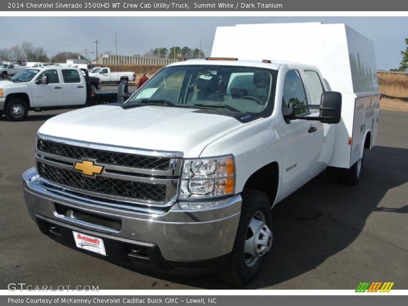 Summit White / Dark Titanium 2014 Chevrolet Silverado 3500HD WT Crew Cab Utility Truck