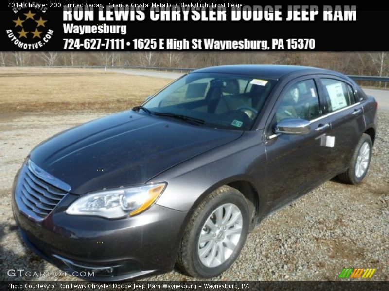 Granite Crystal Metallic / Black/Light Frost Beige 2014 Chrysler 200 Limited Sedan