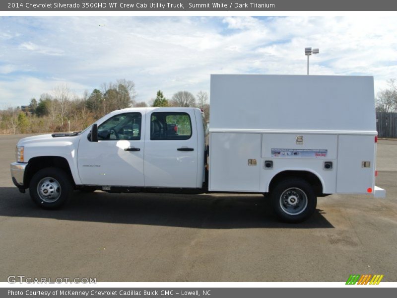 Summit White / Dark Titanium 2014 Chevrolet Silverado 3500HD WT Crew Cab Utility Truck