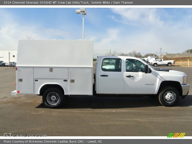 Summit White / Dark Titanium 2014 Chevrolet Silverado 3500HD WT Crew Cab Utility Truck