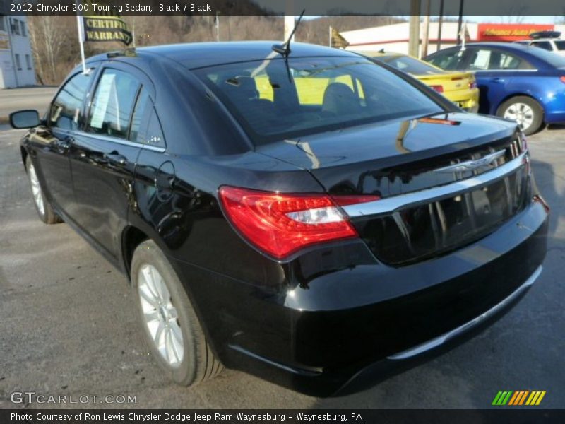 Black / Black 2012 Chrysler 200 Touring Sedan