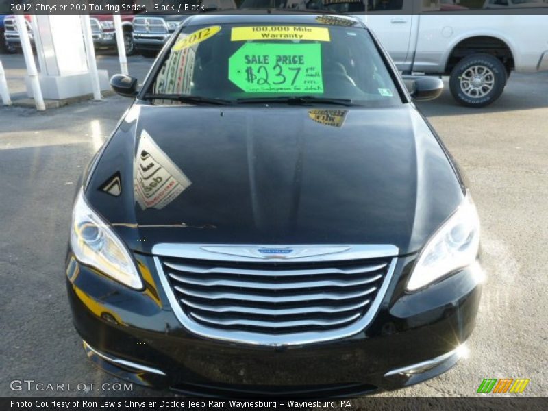 Black / Black 2012 Chrysler 200 Touring Sedan