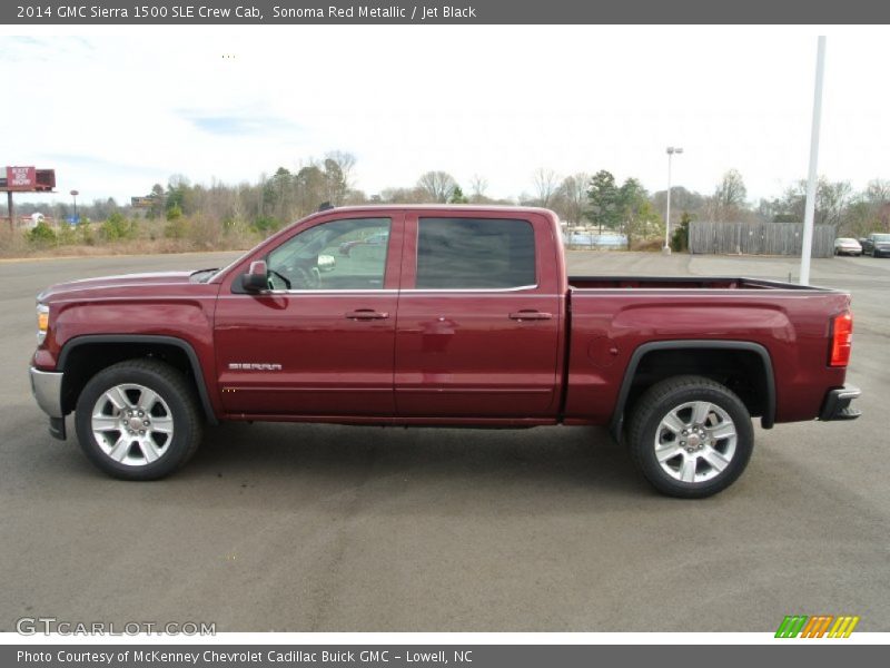 Sonoma Red Metallic / Jet Black 2014 GMC Sierra 1500 SLE Crew Cab