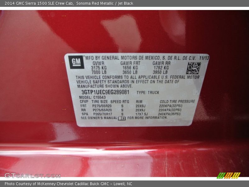 Sonoma Red Metallic / Jet Black 2014 GMC Sierra 1500 SLE Crew Cab