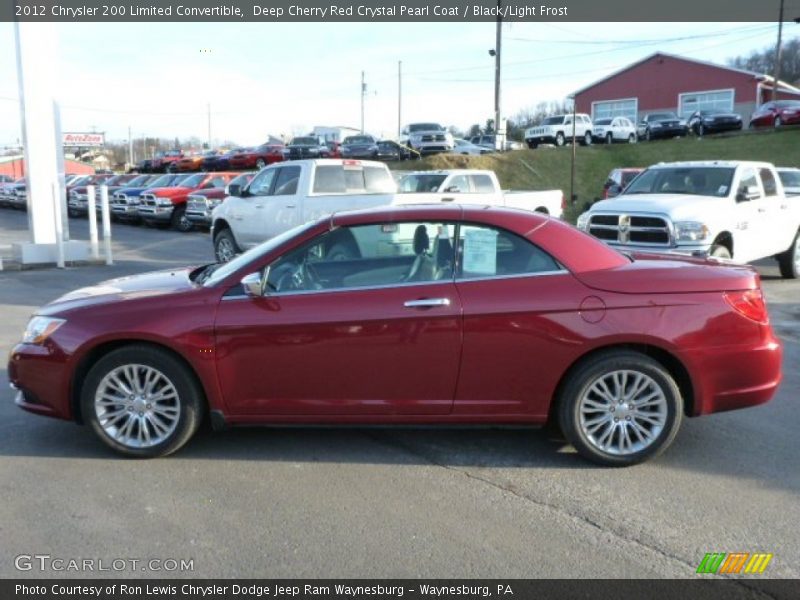 Deep Cherry Red Crystal Pearl Coat / Black/Light Frost 2012 Chrysler 200 Limited Convertible