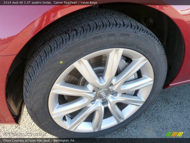 Garnet Red Pearl / Velvet Beige 2014 Audi A6 3.0T quattro Sedan