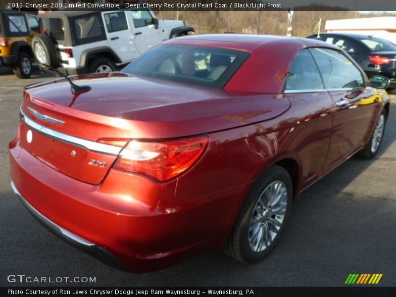 Deep Cherry Red Crystal Pearl Coat / Black/Light Frost 2012 Chrysler 200 Limited Convertible