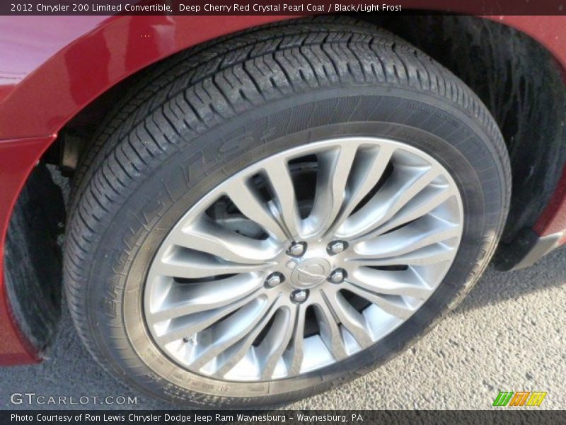 Deep Cherry Red Crystal Pearl Coat / Black/Light Frost 2012 Chrysler 200 Limited Convertible