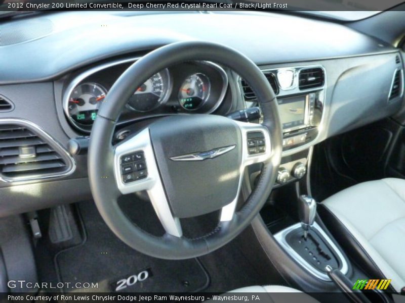 Deep Cherry Red Crystal Pearl Coat / Black/Light Frost 2012 Chrysler 200 Limited Convertible