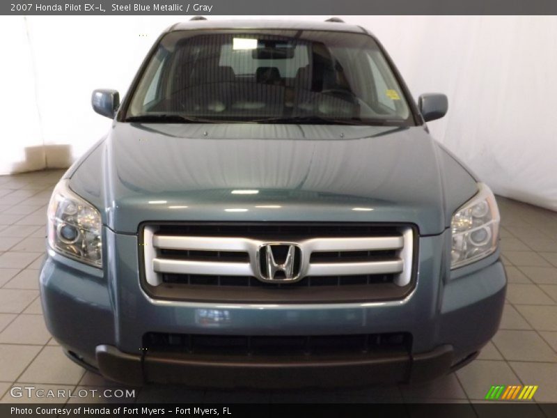 Steel Blue Metallic / Gray 2007 Honda Pilot EX-L