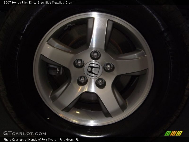 Steel Blue Metallic / Gray 2007 Honda Pilot EX-L