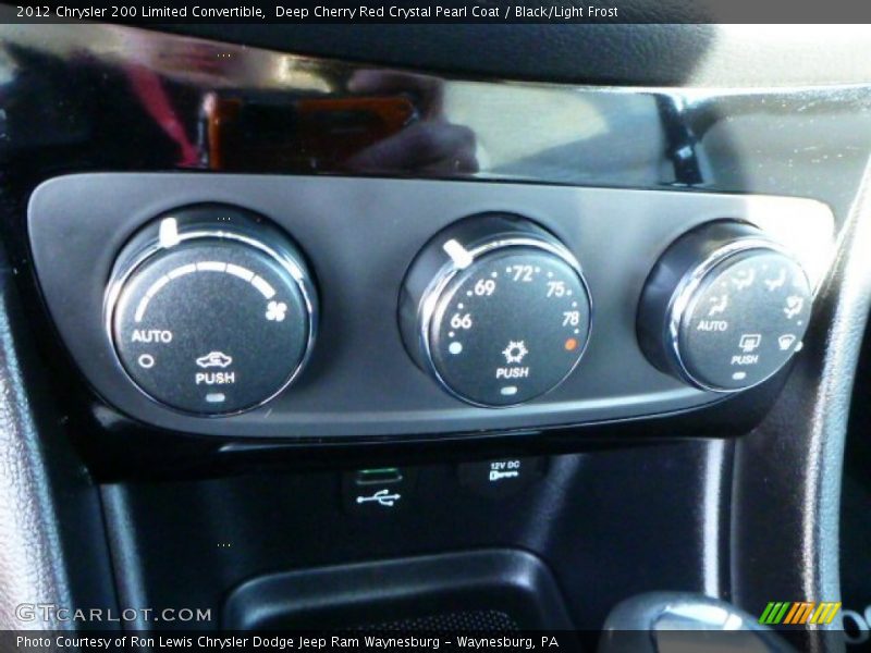 Deep Cherry Red Crystal Pearl Coat / Black/Light Frost 2012 Chrysler 200 Limited Convertible