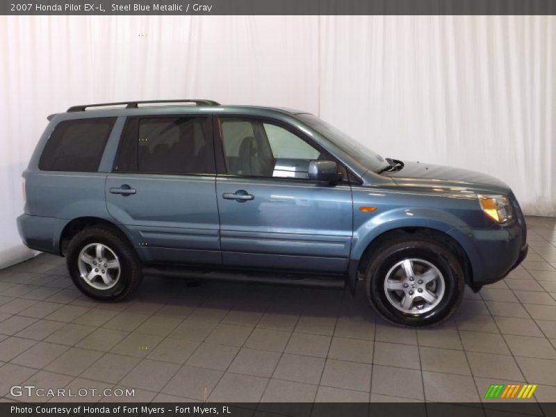 Steel Blue Metallic / Gray 2007 Honda Pilot EX-L