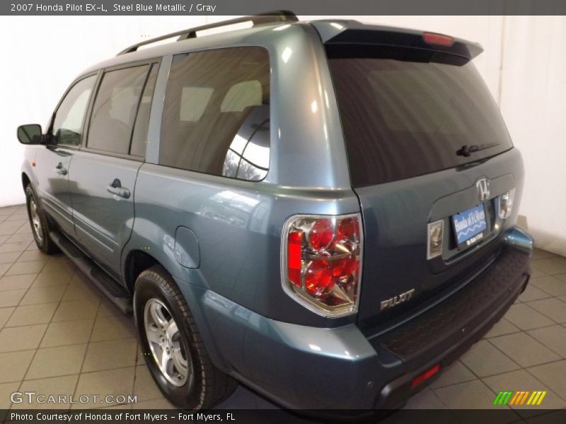 Steel Blue Metallic / Gray 2007 Honda Pilot EX-L